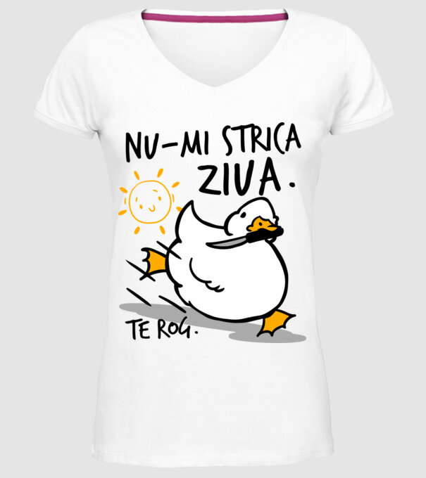 Nu-mi strica ziua. model alb pe tricou