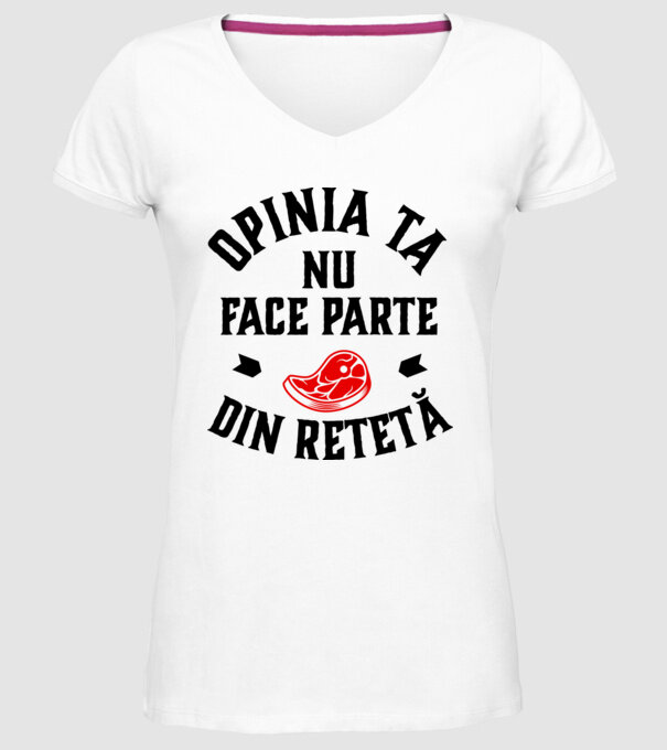 Opinia ta nu face parte din rețetă model alb pe tricou