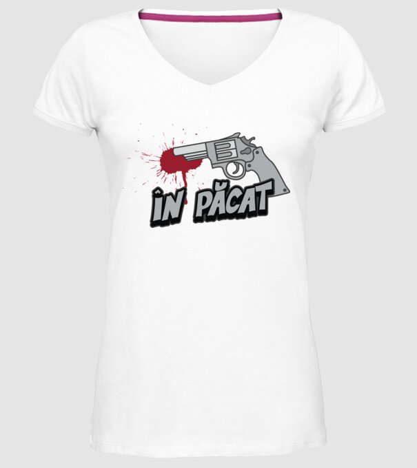 în păcat model alb pe tricou