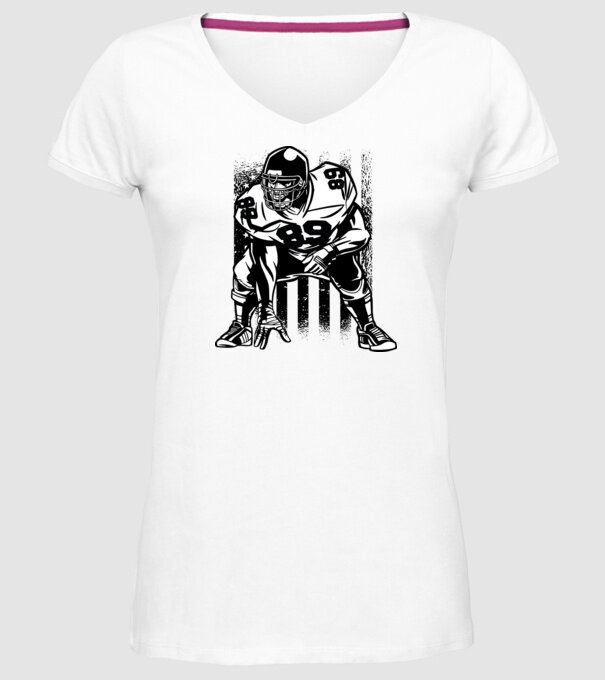 PLAYER model alb pe tricou