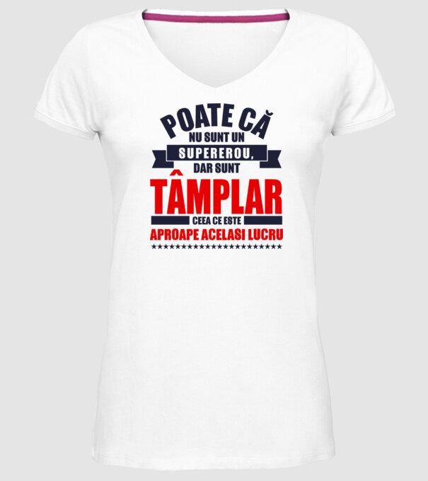 Poate că nu sunt un supererou, dar sunt tâmplar, ceea ce este aproape același lucru model alb pe tricou