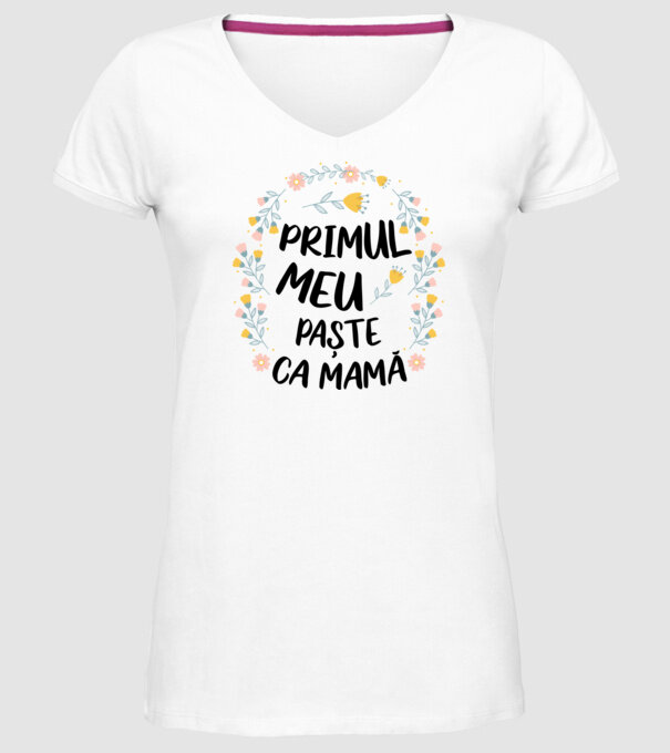 Primul meu Paște ca mamă model alb pe tricou