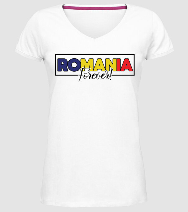 Romania forever model alb pe tricou
