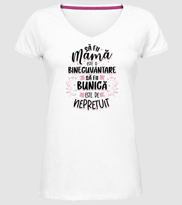 Să fii bunică este neprețuit model alb pe tricou
