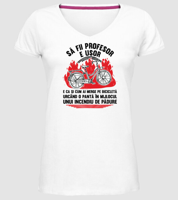 Să fii profesor e ușor model alb pe tricou