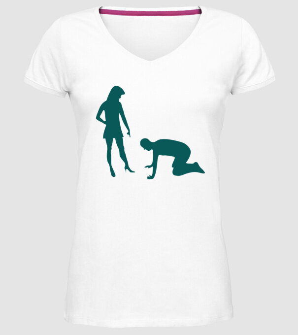 Sărut model alb pe tricou