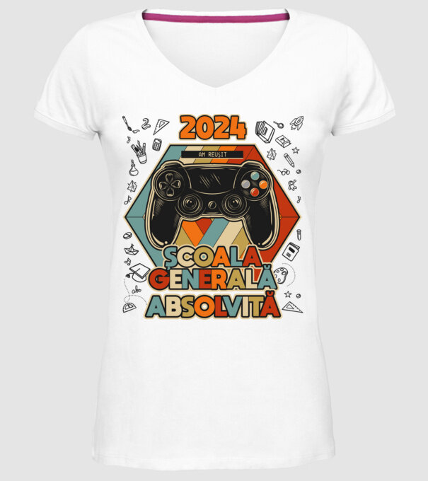 școala generală școala generală model alb pe tricou