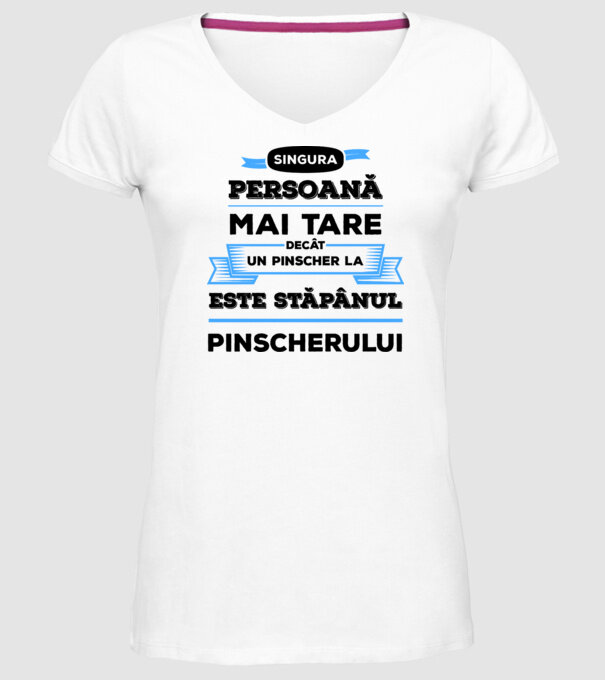 singura persoană mai tare decât un Husky este stăpânul Husky-ului model alb pe tricou