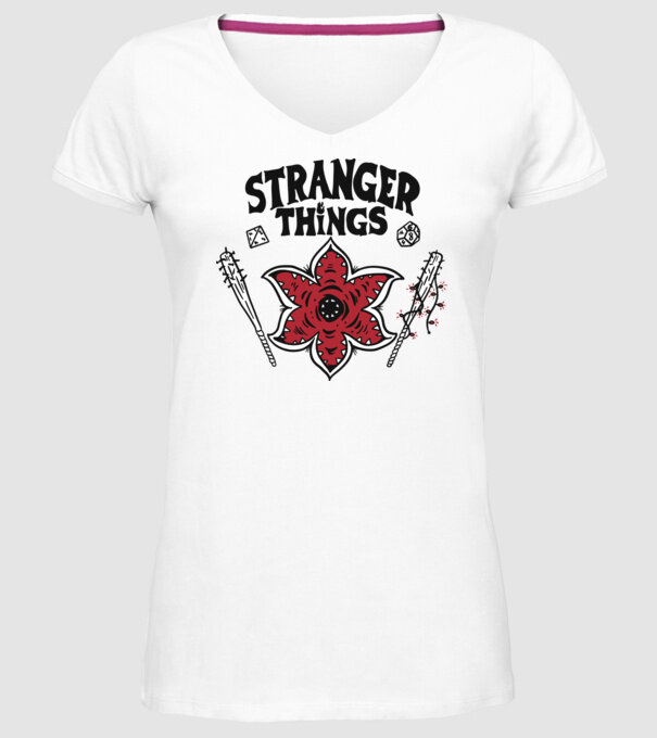 stranger things demogorgon head2 model alb pe tricou
