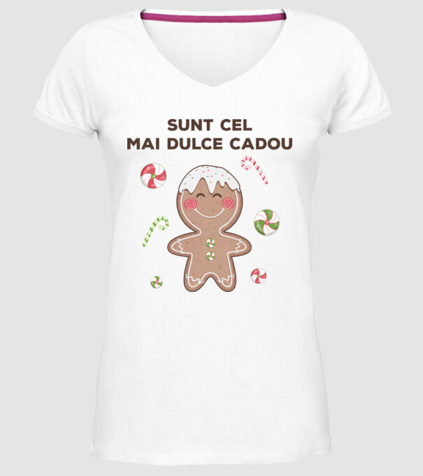 Sunt cel mai dulce cadou model alb pe tricou
