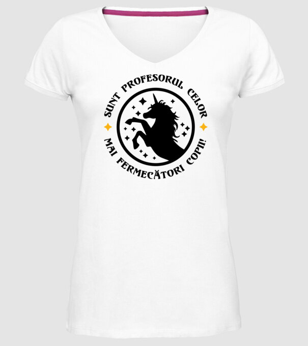 Sunt profesorul celor mai fermecători copii model alb pe tricou
