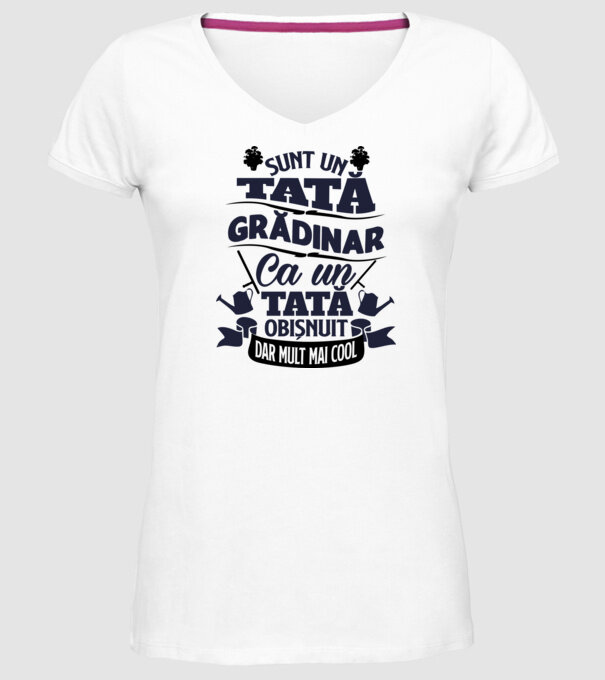 Sunt un tată grădinar model alb pe tricou