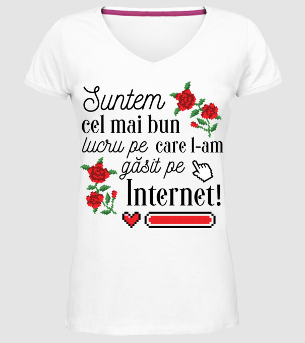 Suntem cel mai bun lucru pe care l-am găsit pe internet model alb pe tricou