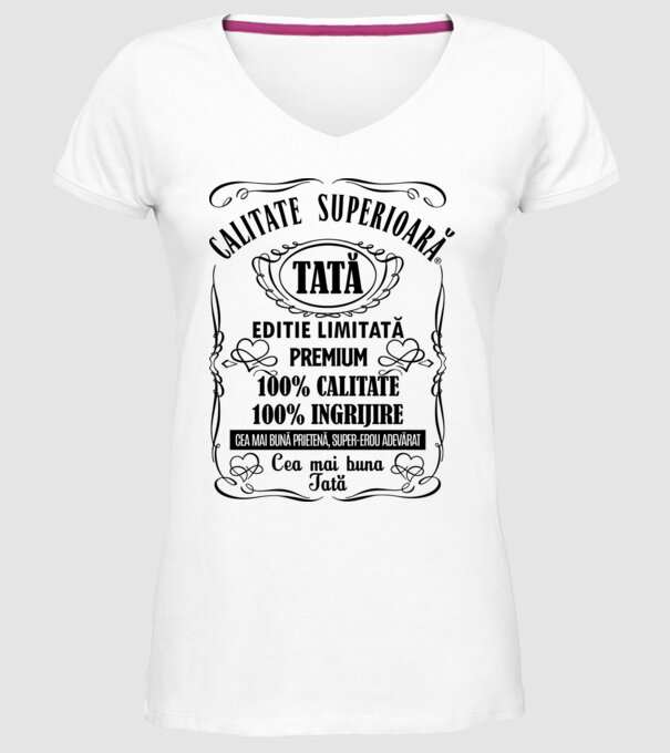 Tată Premium - ediție limitată premium model alb pe tricou