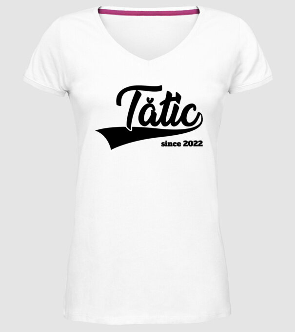 tătic since 2022 model alb pe tricou