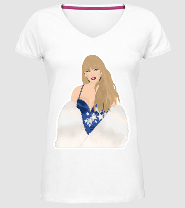 Taylor Swift blue model alb pe tricou