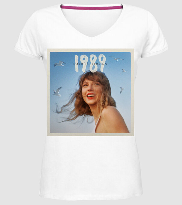 Taylor Swift cover model alb pe tricou