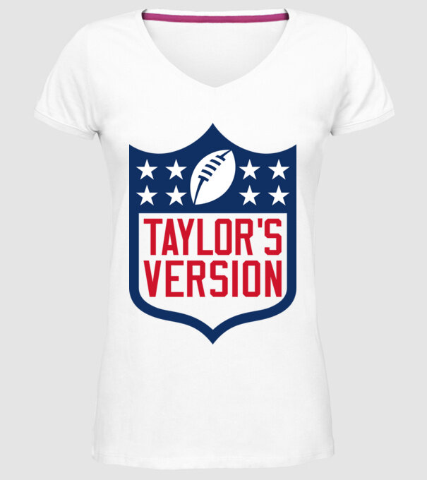 Taylor Swift football logo model alb pe tricou