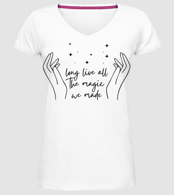 Taylor Swift long live all the magic we made model alb pe tricou