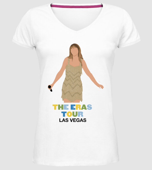 Taylor Swift The Eras Tour Las Vegas model alb pe tricou