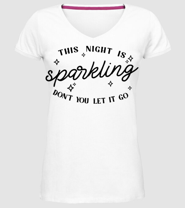 Taylor Swift This night is sparkling model alb pe tricou
