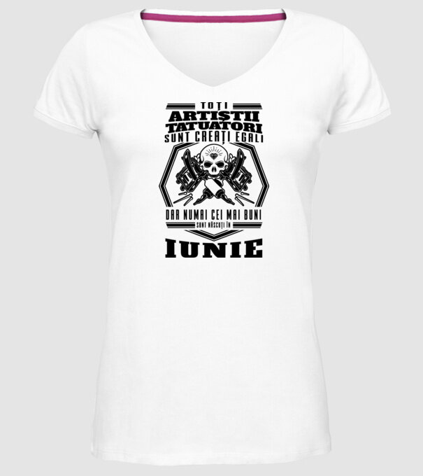 Toți artiștii tatuatori sunt creați egali iunie model alb pe tricou