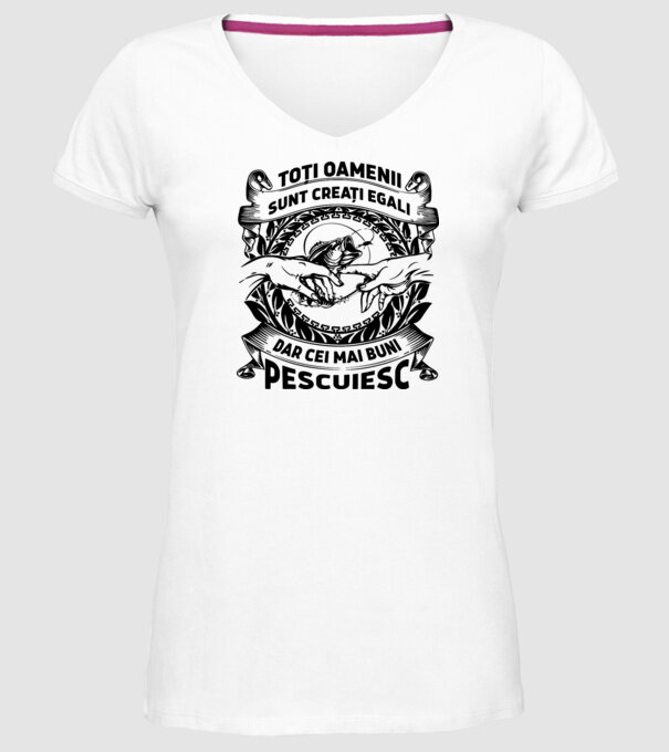 toți oamenii sunt creați egali, dar cei mai buni pescuiesc model alb pe tricou