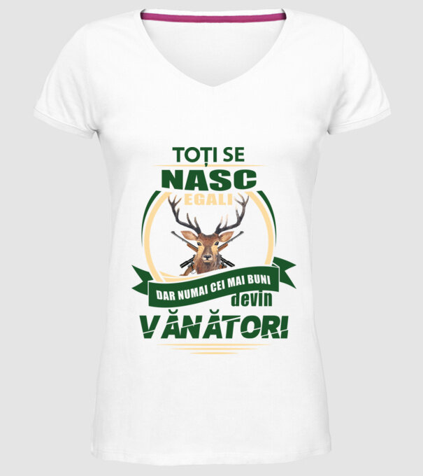 Toți se nasc egali, dar numai cei mai buni devin vânători model alb pe tricou