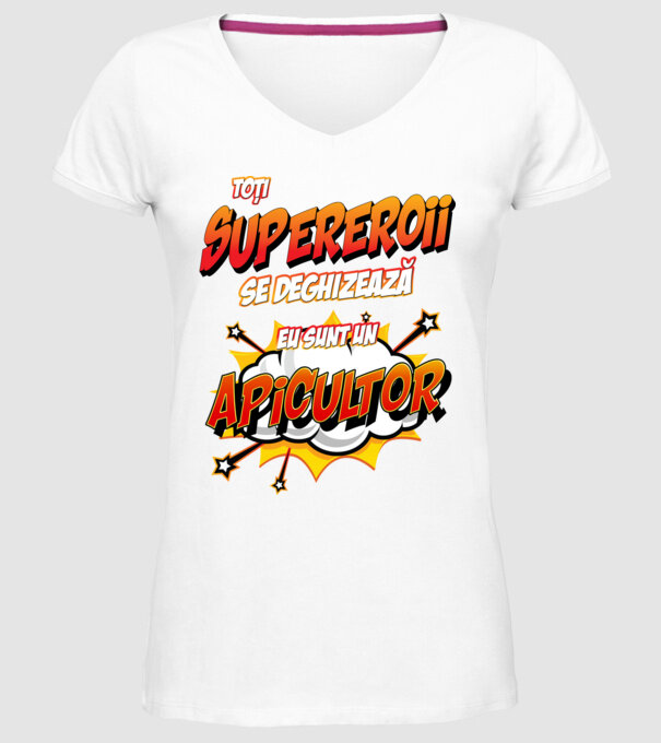 Toți supereroii se deghizează, eu sunt un apicultor model alb pe tricou