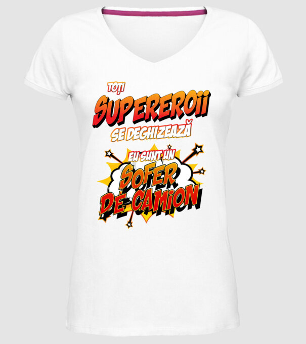 Toți supereroii se deghizează, eu sunt un șofer de camion model alb pe tricou