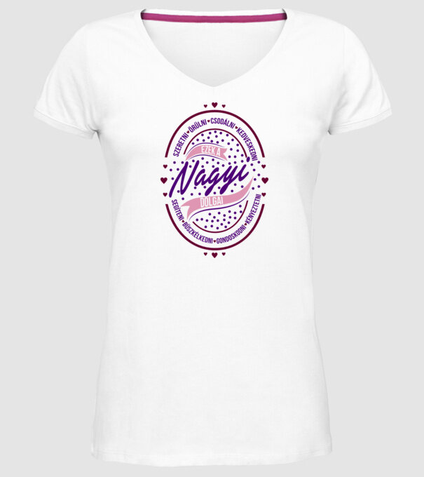 treburile unei bunici model alb pe tricou