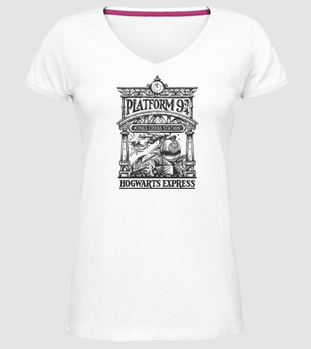 Trenuri model alb pe tricou