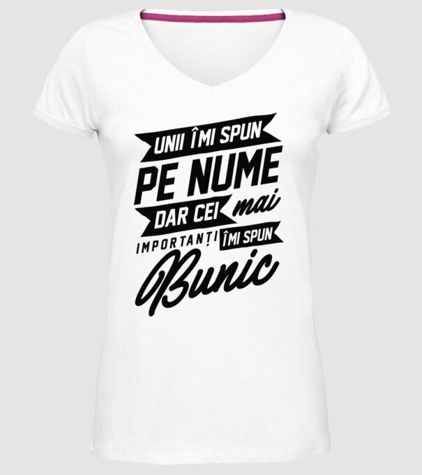 Unii îmi spun pe nume, dar cei mai importanți îmi spun bunic model alb pe tricou