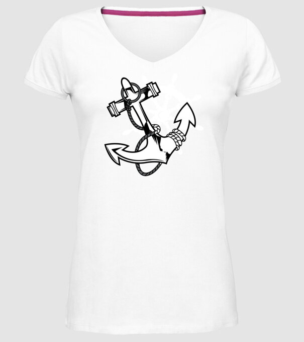 Vapoare model alb pe tricou