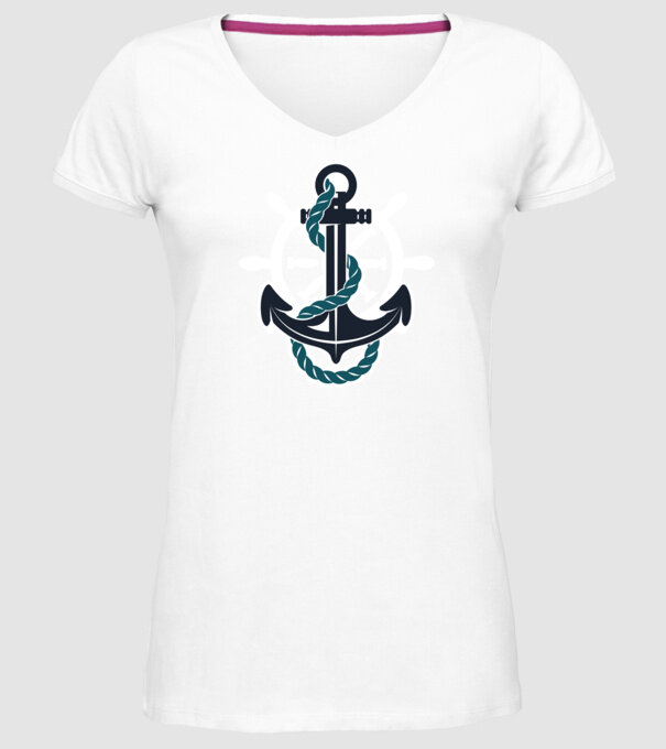 Vapoare model alb pe tricou