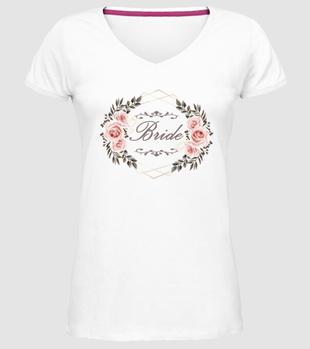 Vintage Bride model alb pe tricou