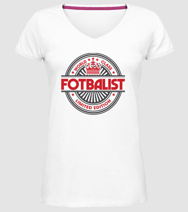 Fotbalist model alb pe tricou