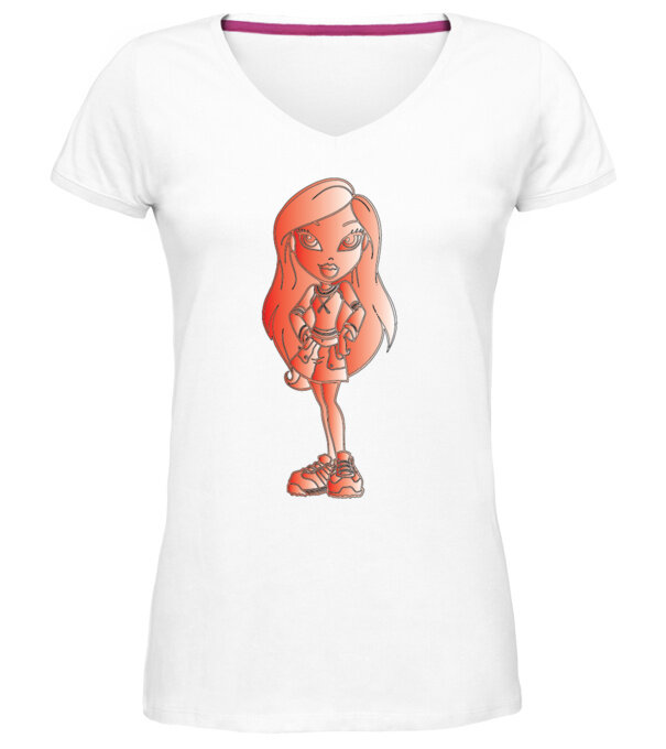  model  pe tricou