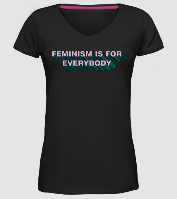 Feminismul este pentru toată lumea model negru pe tricou