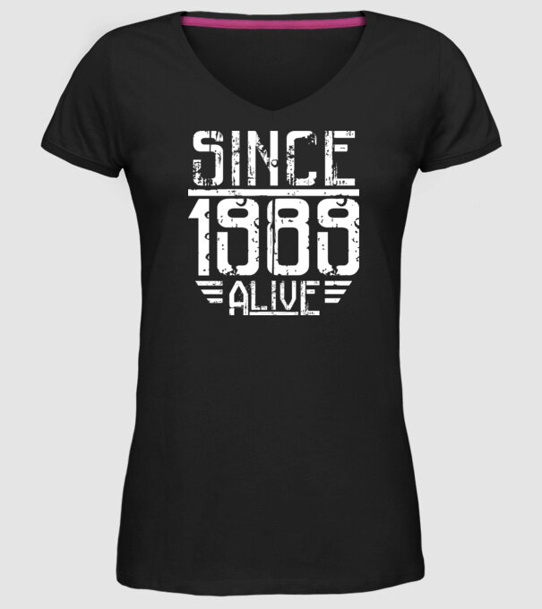 Alive since 1989 model negru pe tricou