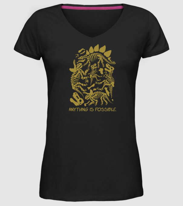 Anything is possible model negru pe tricou