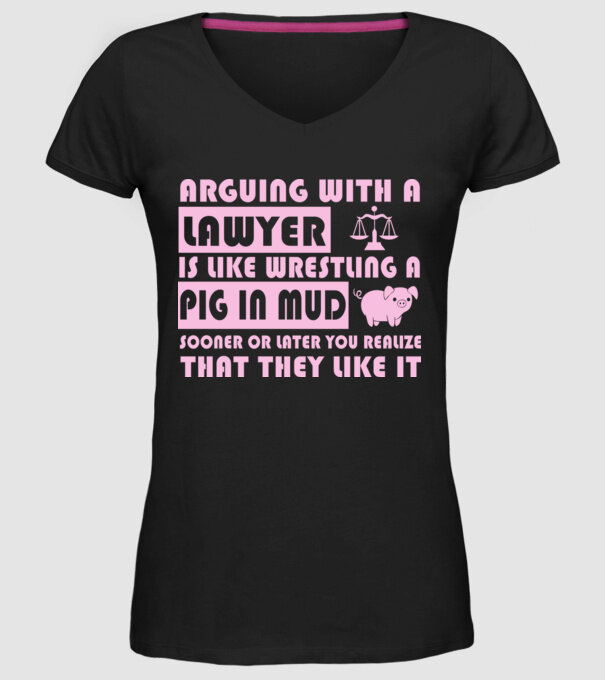 Arguing with a lawyer model negru pe tricou