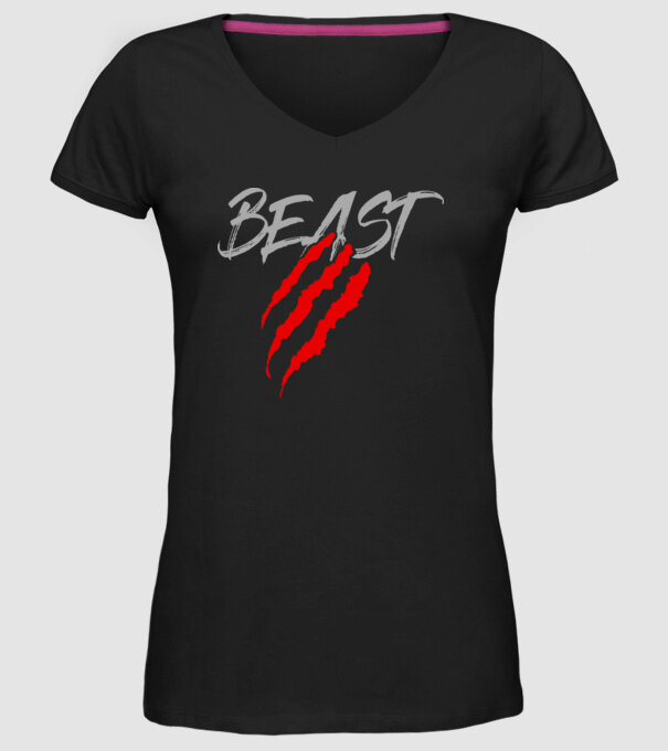 Beast model negru pe tricou
