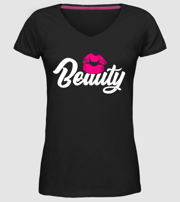 Beauty model negru pe tricou