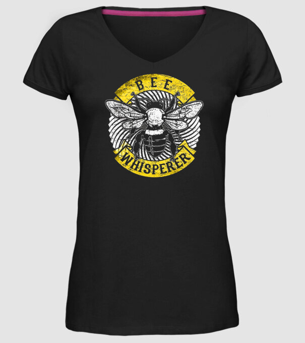 Bee Whisperer model negru pe tricou