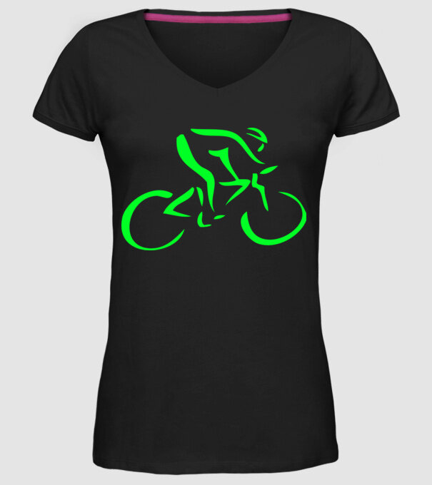 Bicikli model negru pe tricou
