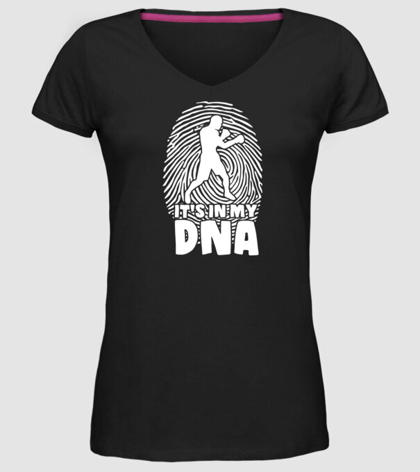 Boxer DNA model negru pe tricou