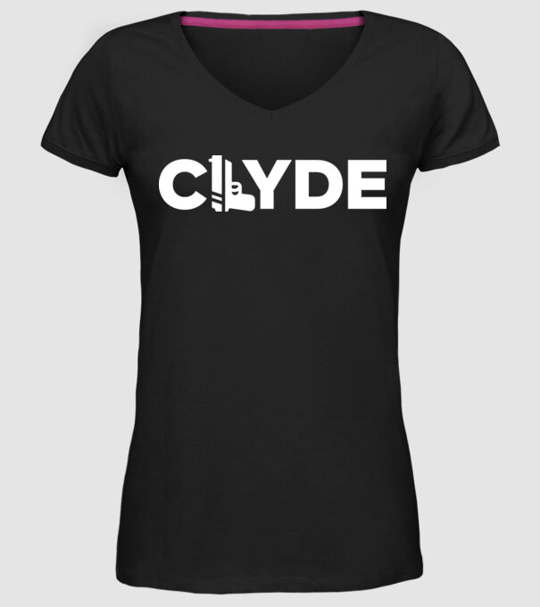 Bonnie és Clyde CLYDE model negru pe tricou