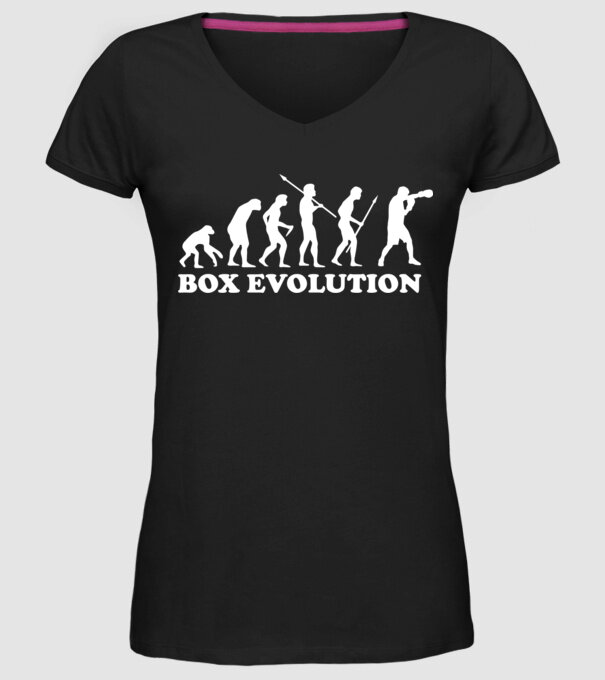 Box evolution model negru pe tricou