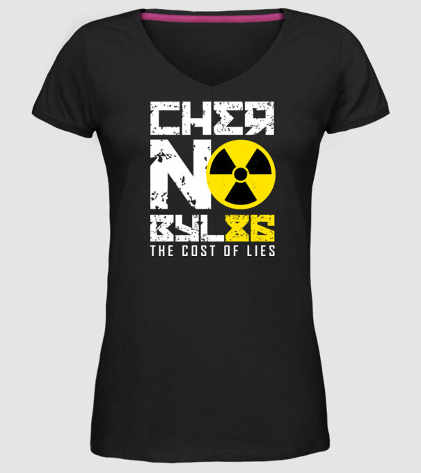 'Chernobyl ''86 3 culori' model negru pe tricou